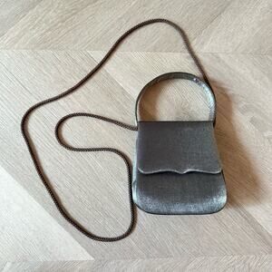 Equip Australia Silver Y2k Vintage Purse Evening Fancy Metallic Shoulder Bag